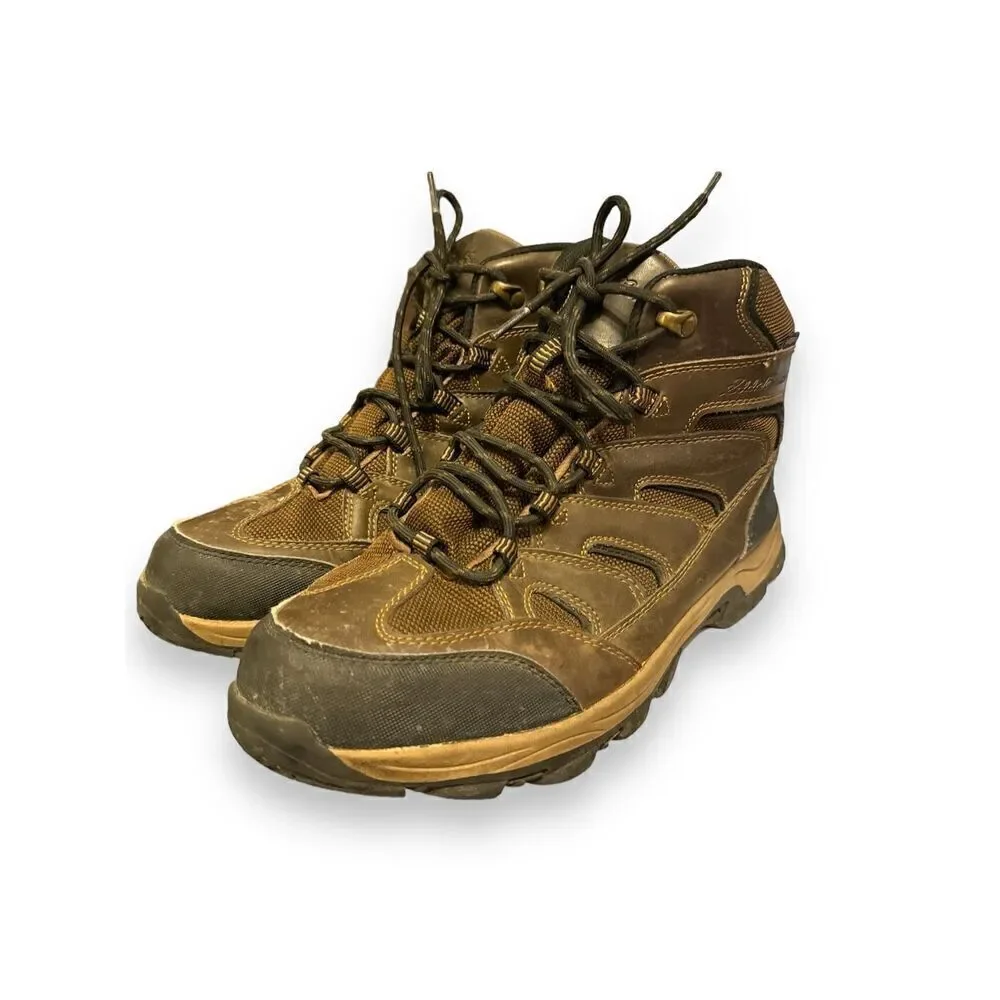 Eddie Bauer Men Brown Leather Lace Up Outdoors Boots Hiking Fishing Work Camping